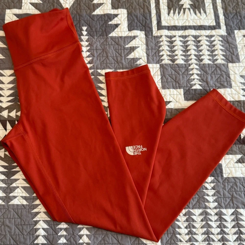 NWOT north Face Burnt Orange Leggings - Picture 1 of 2